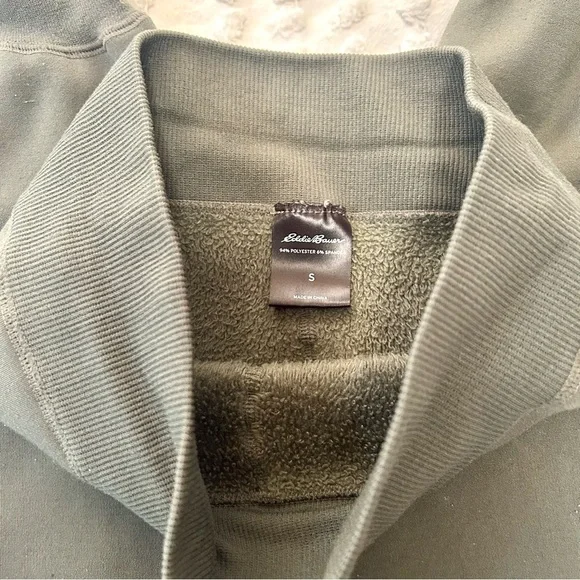 Eddie Bauer Women’s Olive Green Fleece Leggings Sz S - Picture 3 of 3